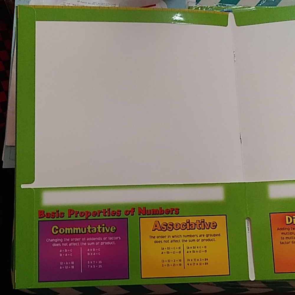 NWT Math Reference Four-Pocket Folder - Picture 4 of 10